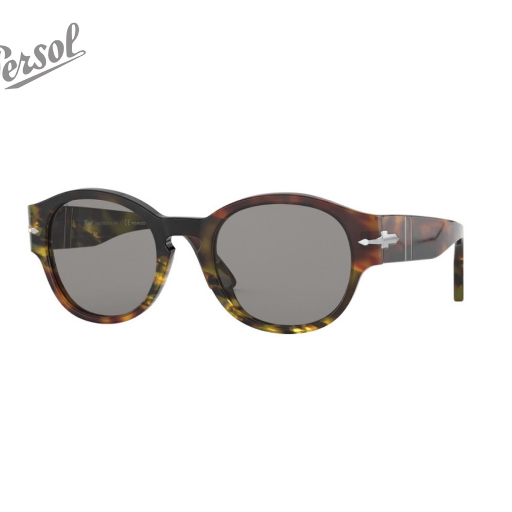 Persol Sunglasses PO3230S 1079P2 Green & Brown Tortoise
